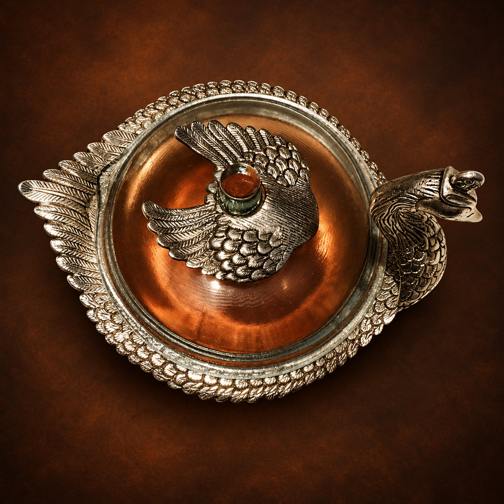 Aluminum Showpiece Sisha Chiriya Statue - 10*8.5*4 Inch (AS010)