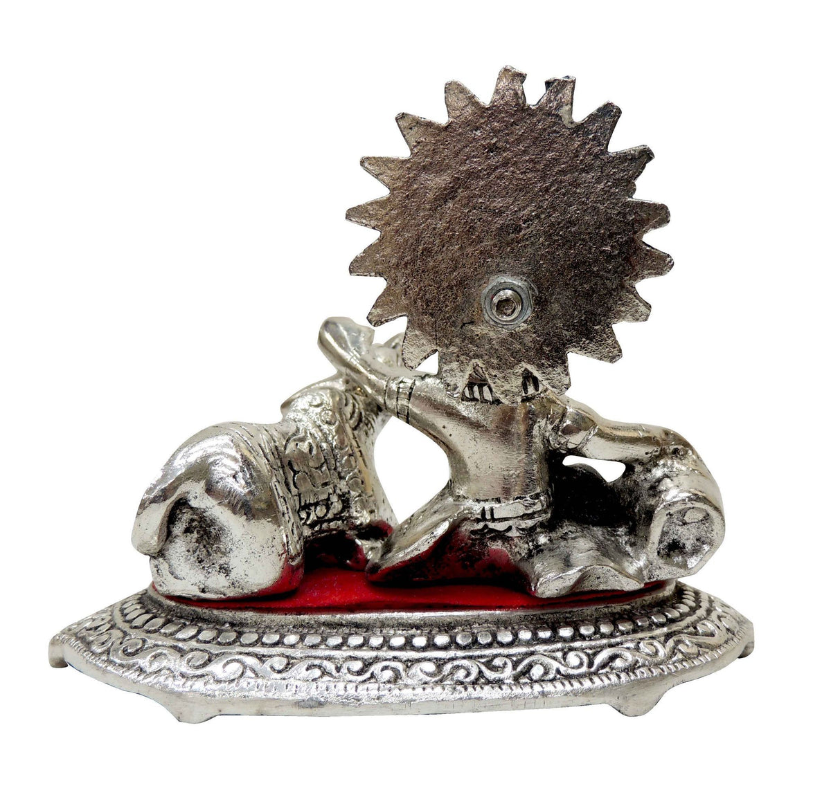 Aluminium Showpiece Krishan Ji With Calf Statue - 3*5.5*4 Inch (AS118)