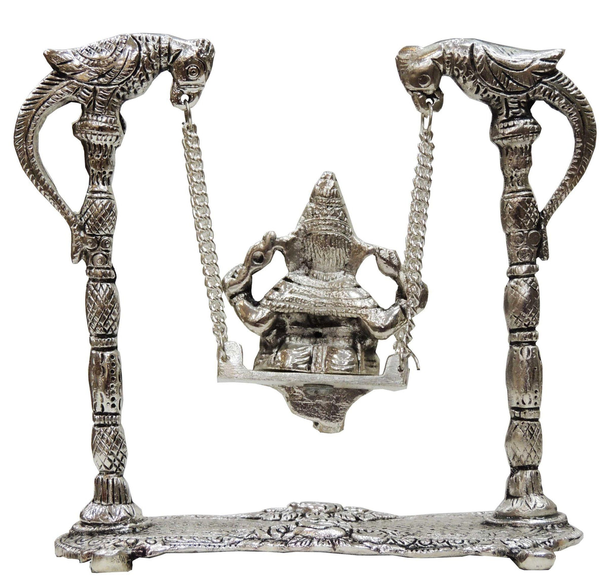 Showpiece Ganesh Jhula Silver - 8*4*7 inch (AS204 S)