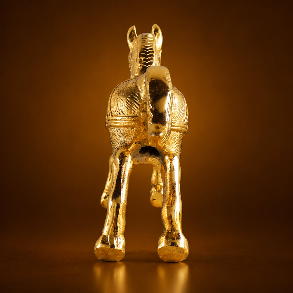 Aluminium Showpiece Horse - 9.6*2.5*6.5 inch (AS222 G)