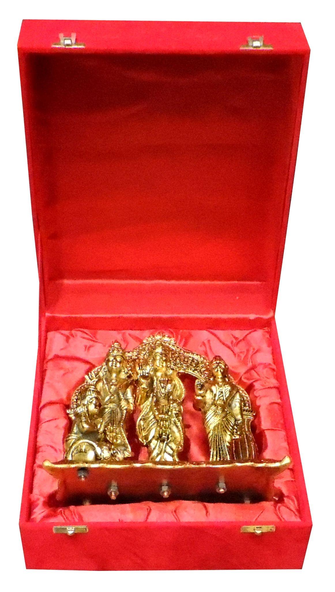 Showpiece Ram Darbar Statue with Red Velvet Box - 8.6*5*9.5 inch (AS229 G)