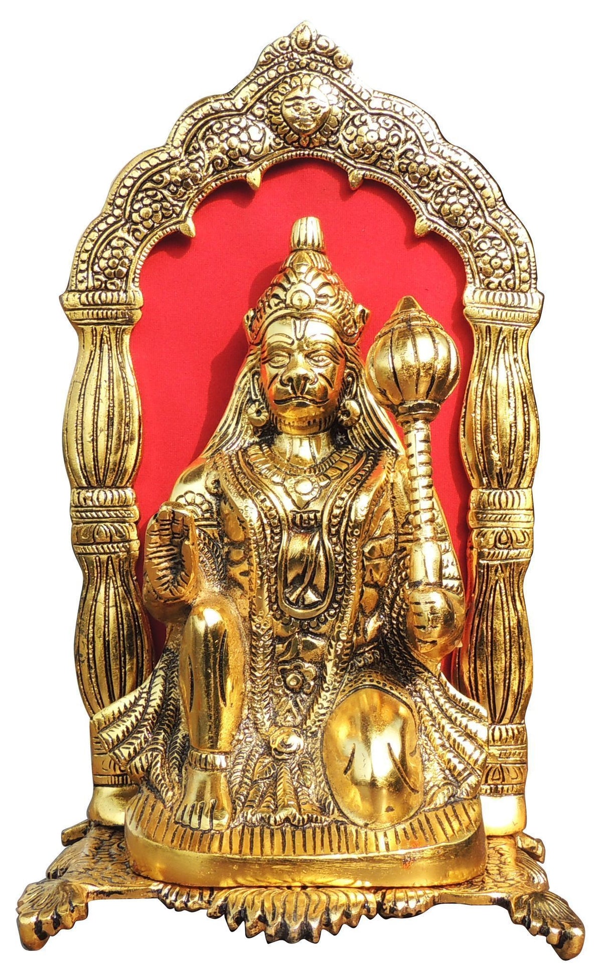 Aluminium Showpiece Hanuman Ji - 6.1*5.5*12.5 Inch (AS350 G)