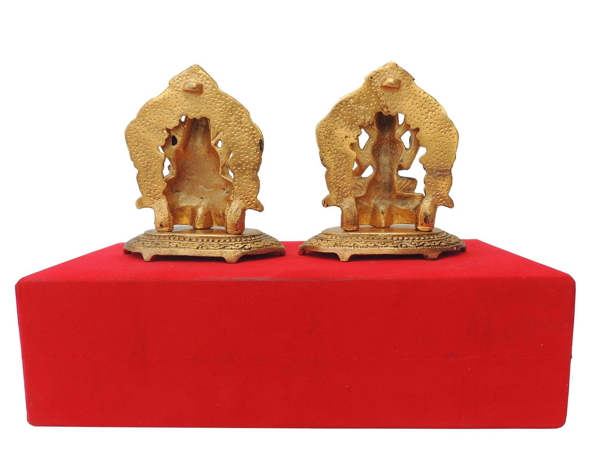 Showpiece Aluminium Ganesh JI - 4.2*3*4.8 inch (AS379 G)