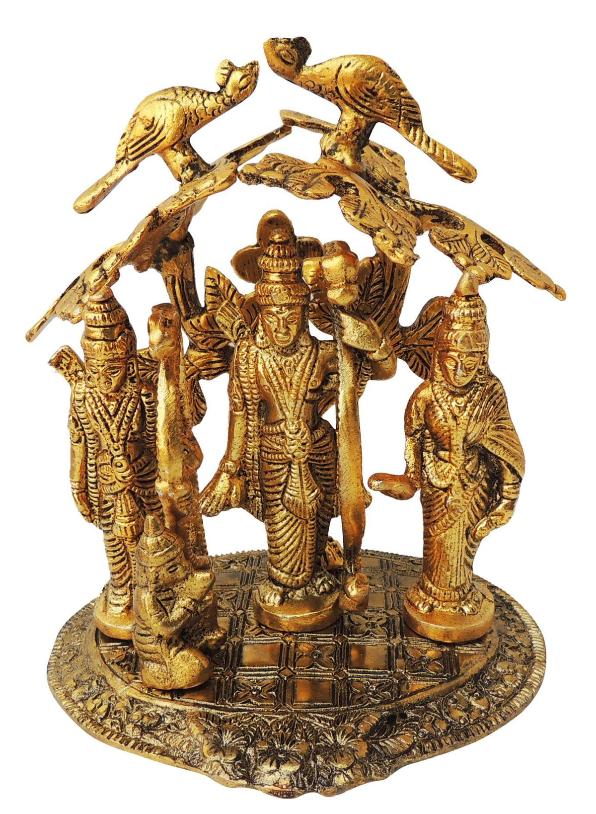 Aluminium Showpiece Ramdarbar Statue With Velvet Box - 6.5*5.5*7 Inch (AS410 G)