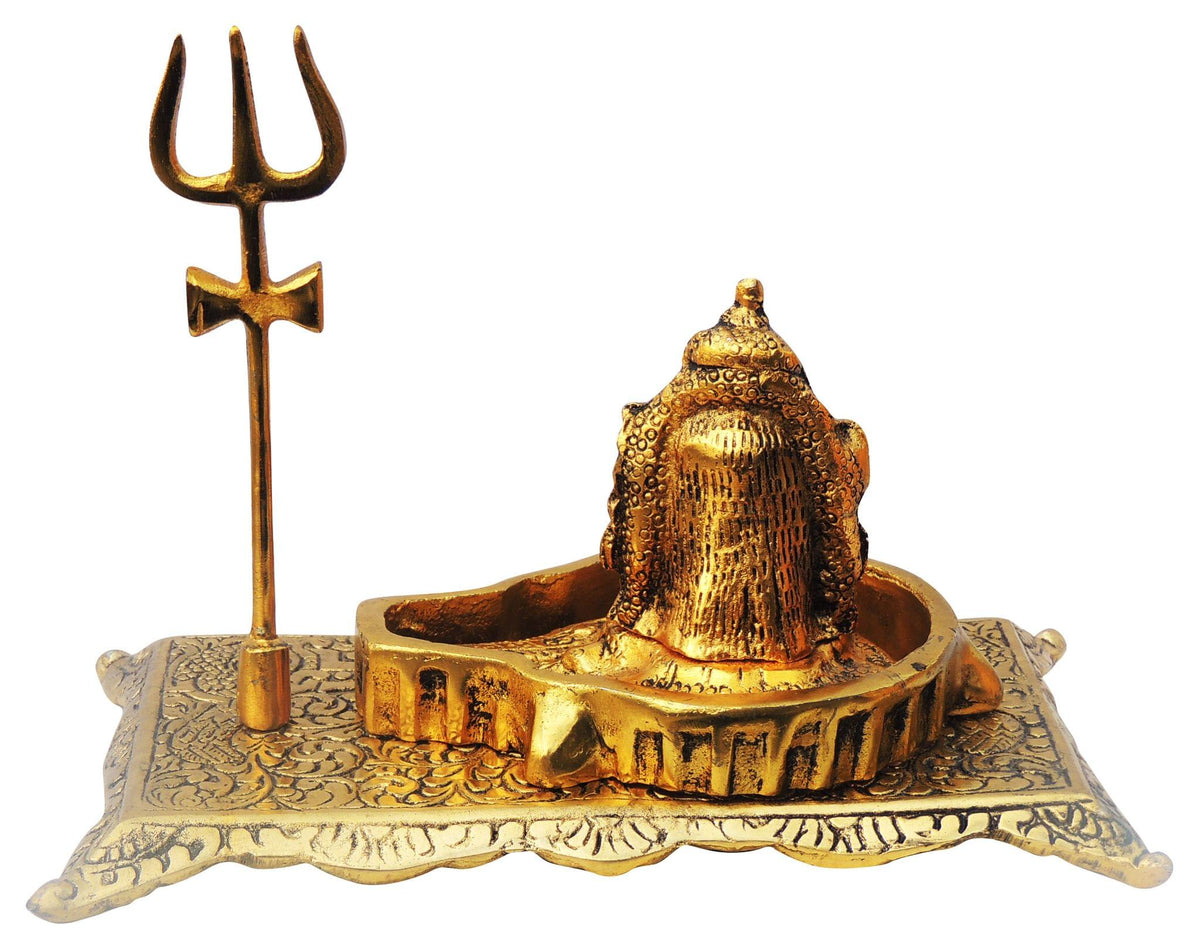 Aluminium Showpiece Mahakal Statue - 8*4.5*6 Inch (AS419 G)