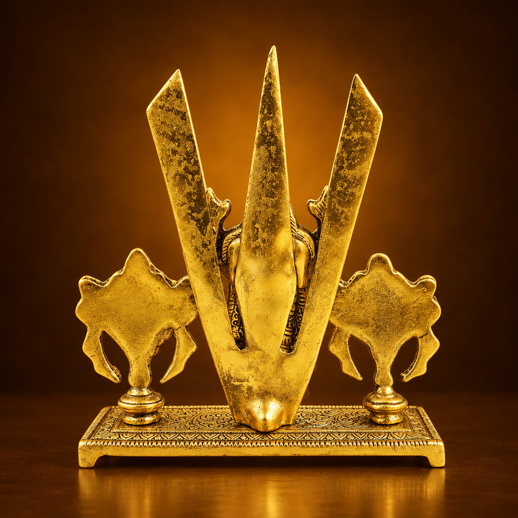 Aluminium Showpiece Tirupati Balaji Statue - 7.5*2.5*8.1 Inch (AS533 G)