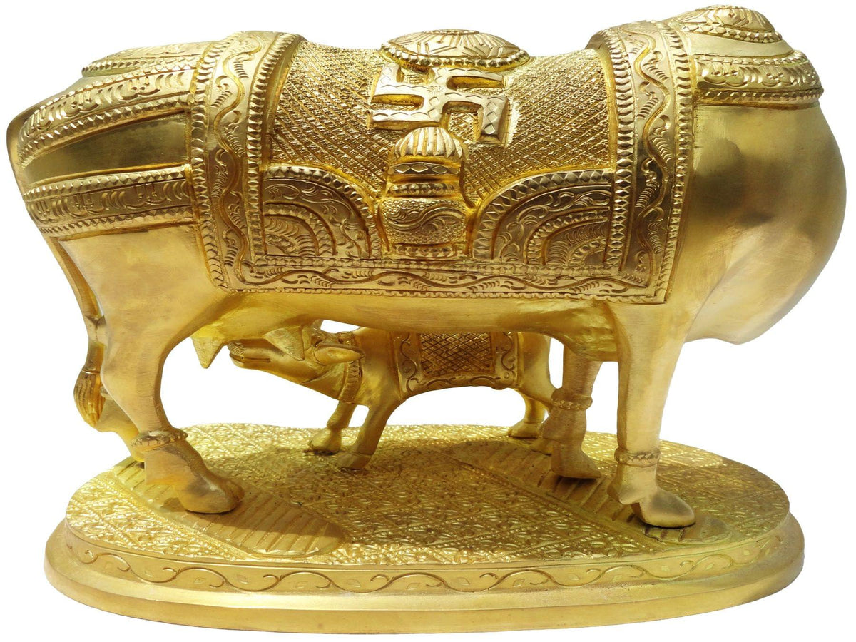 Brass Showpiece Gaye Bachdha SF Statue - 11*6*9.5 inch (BS002)