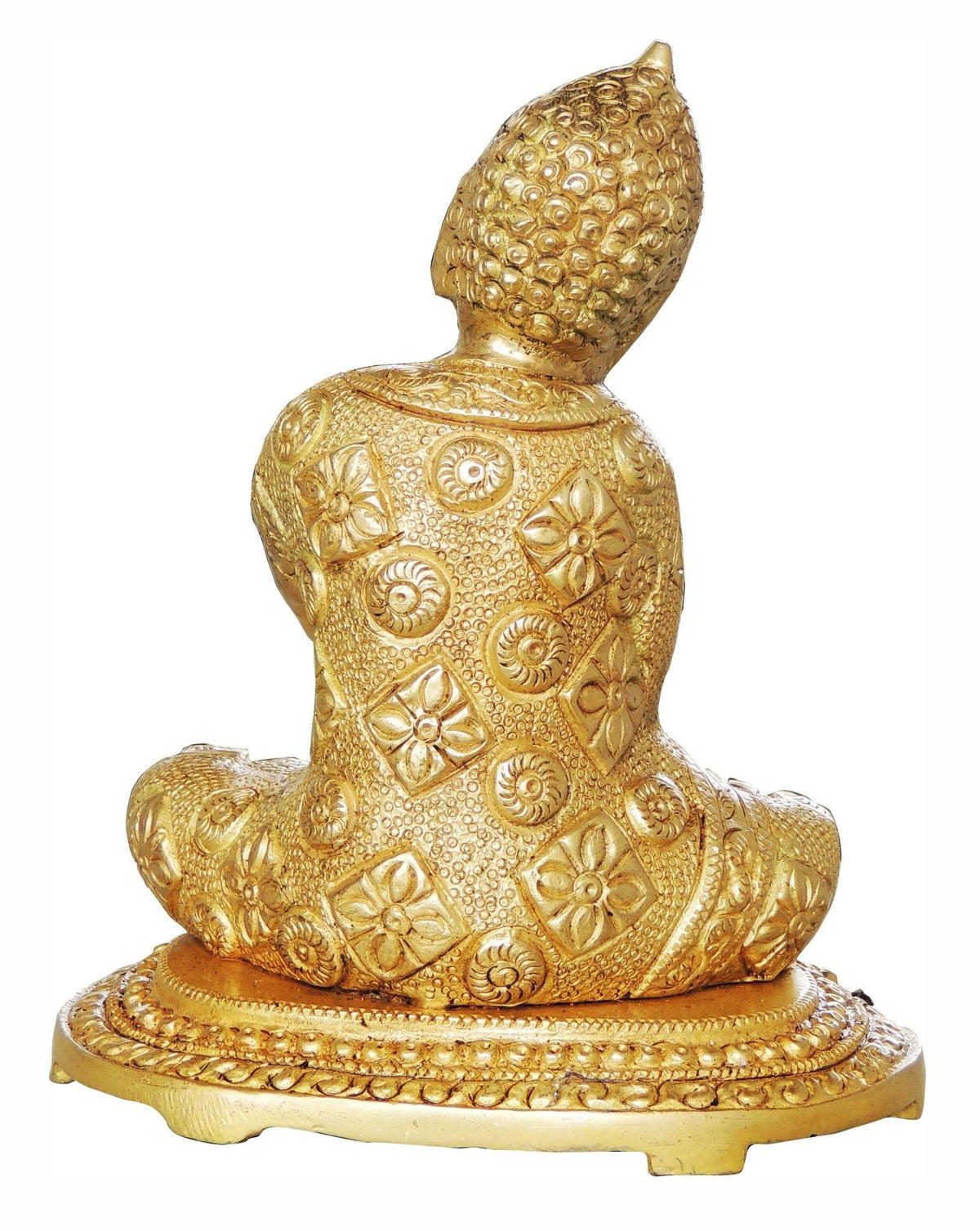 Brass Showpiece Budha Statue With Super Fine Finish - 5.6*4.3*6.8 Inch (BS015)