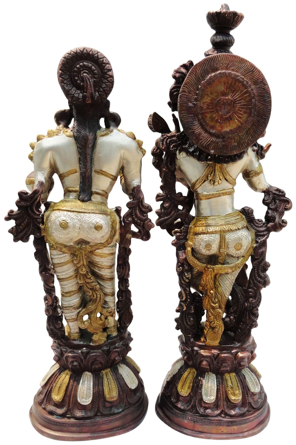 Brass Showpiece Radha Krishan Pair Statue - 7*5*22 Inch (BS074)