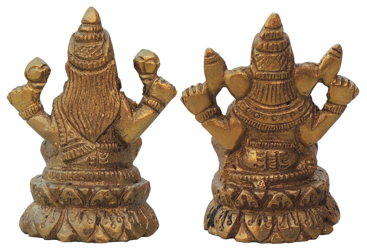 Brass Showpiece Laxmi Ganesh Pair God Idol Statue (BS1003)