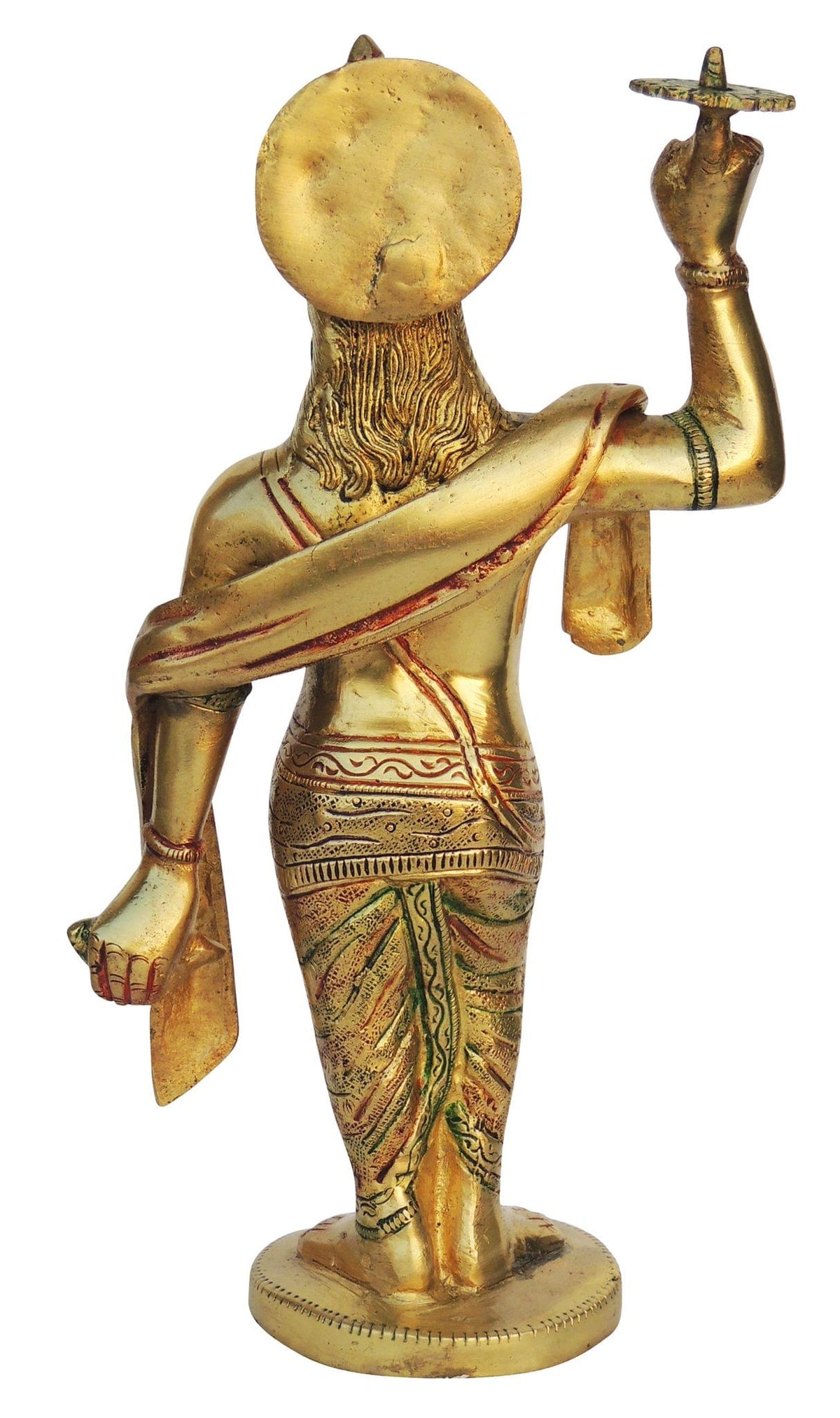 Brass Krishna With Chakra Idol-6.2*3.2*11.1 (BS1017 A)