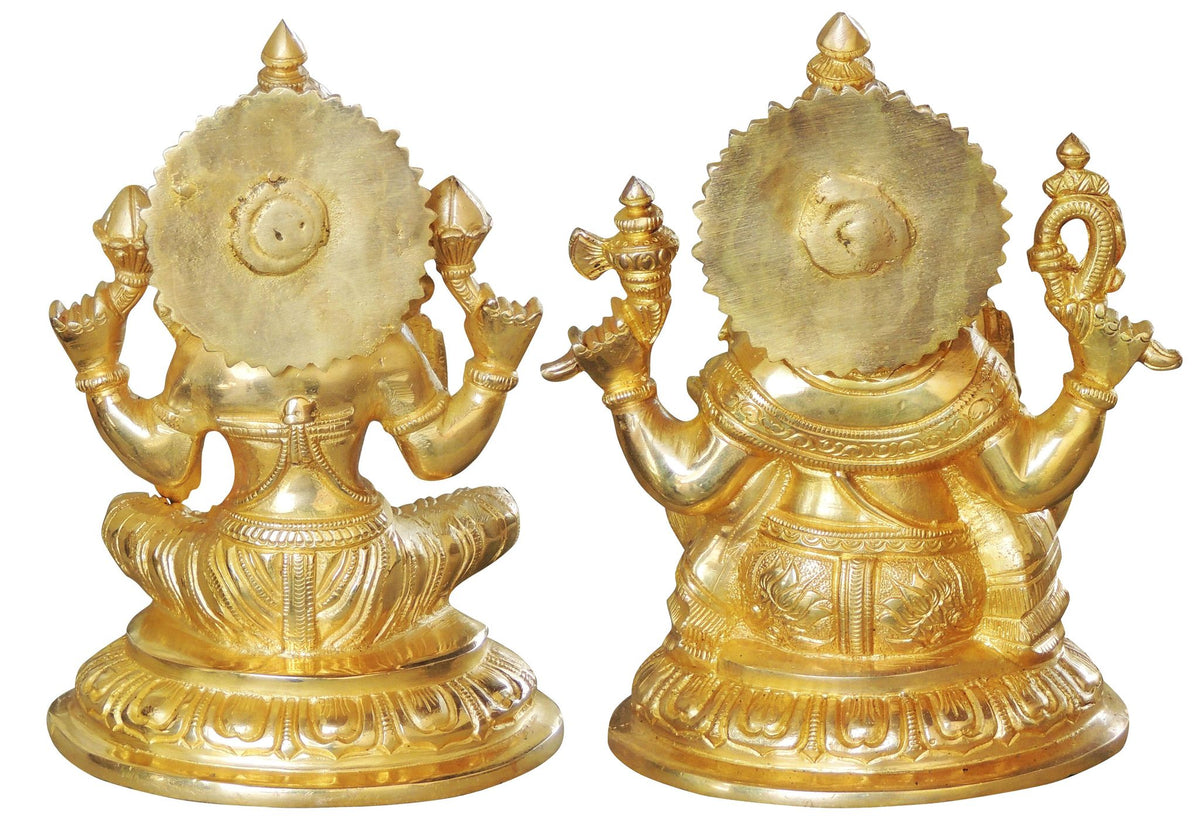 Brass Showpiece Laxmi Ganesh Pair God Idol Statue (BS1025)