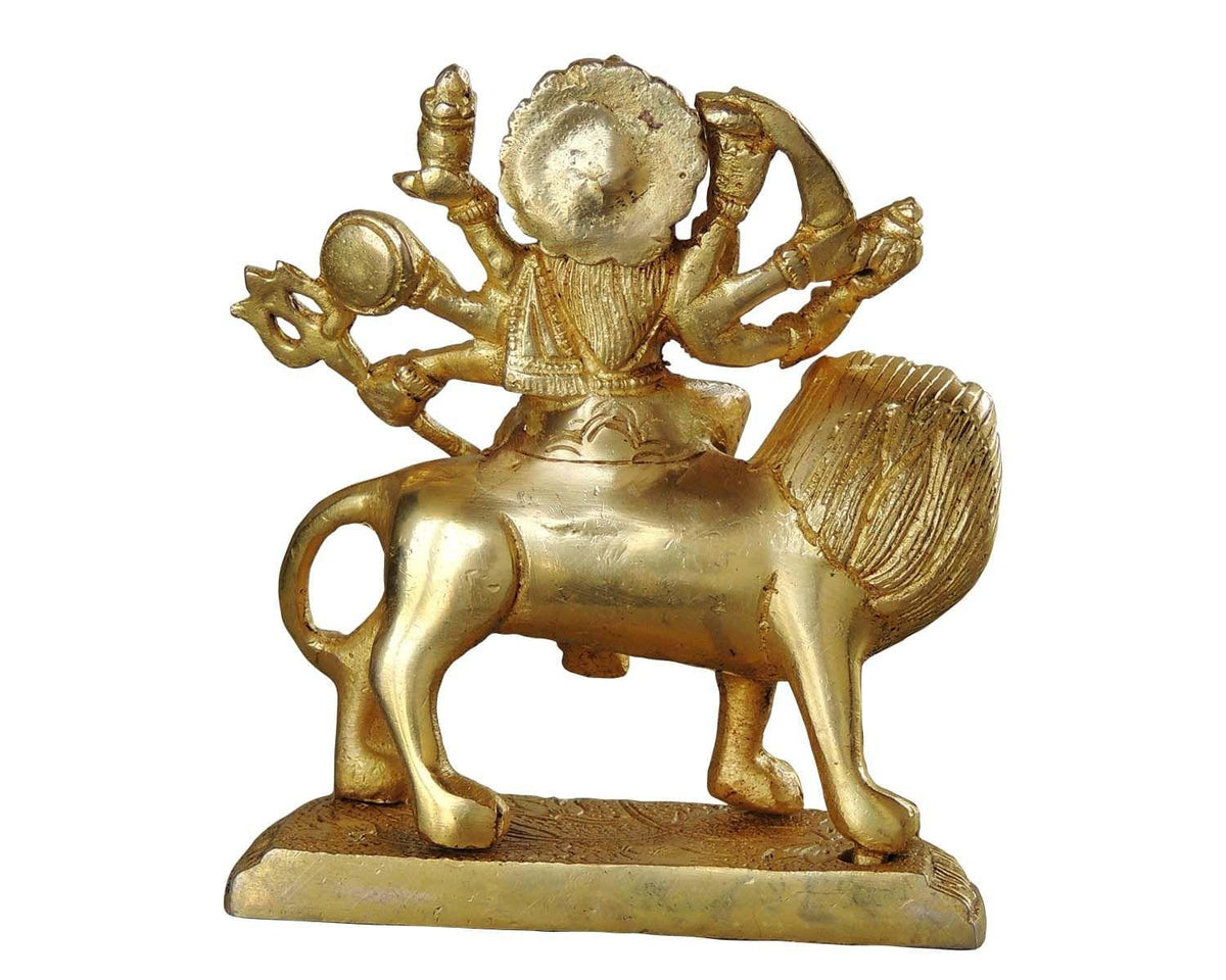 Brass Showpiece Durga Ji God Idol Statue - 4.5*2*5.5 inch (BS1028 C)