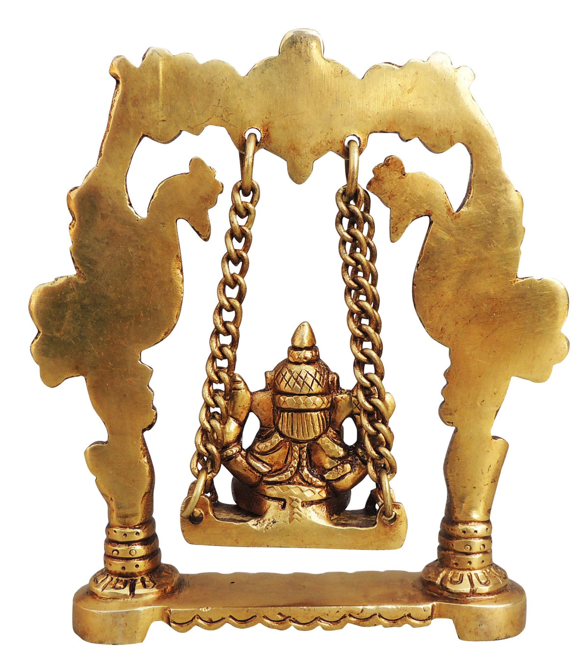 Brass Showpiece Ganesh Jhula God Idol Statue - 5.5*1*6.5 inch (BS1038 A)