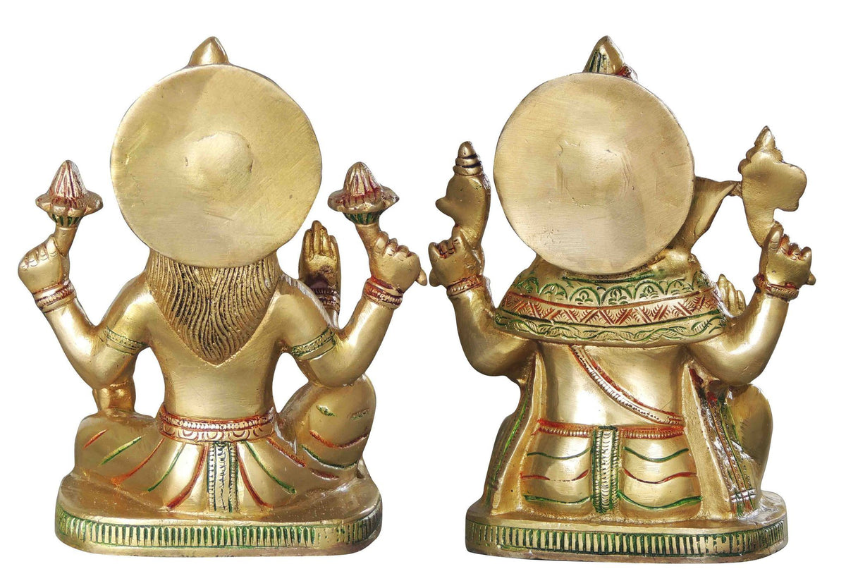 Brass Showpiece Laxmi Ganesh Pair God Idol Statue (BS1062)