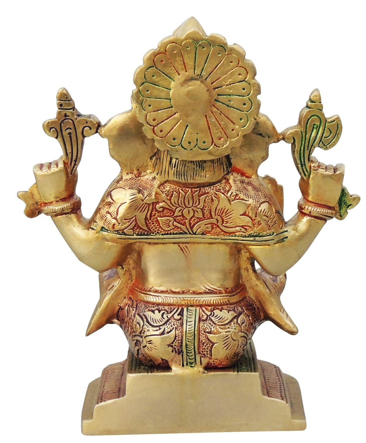 Brass Showpiece Ganesh Ji God Idol Statue - 4.2*3.4*8 inch (BS1063 G)