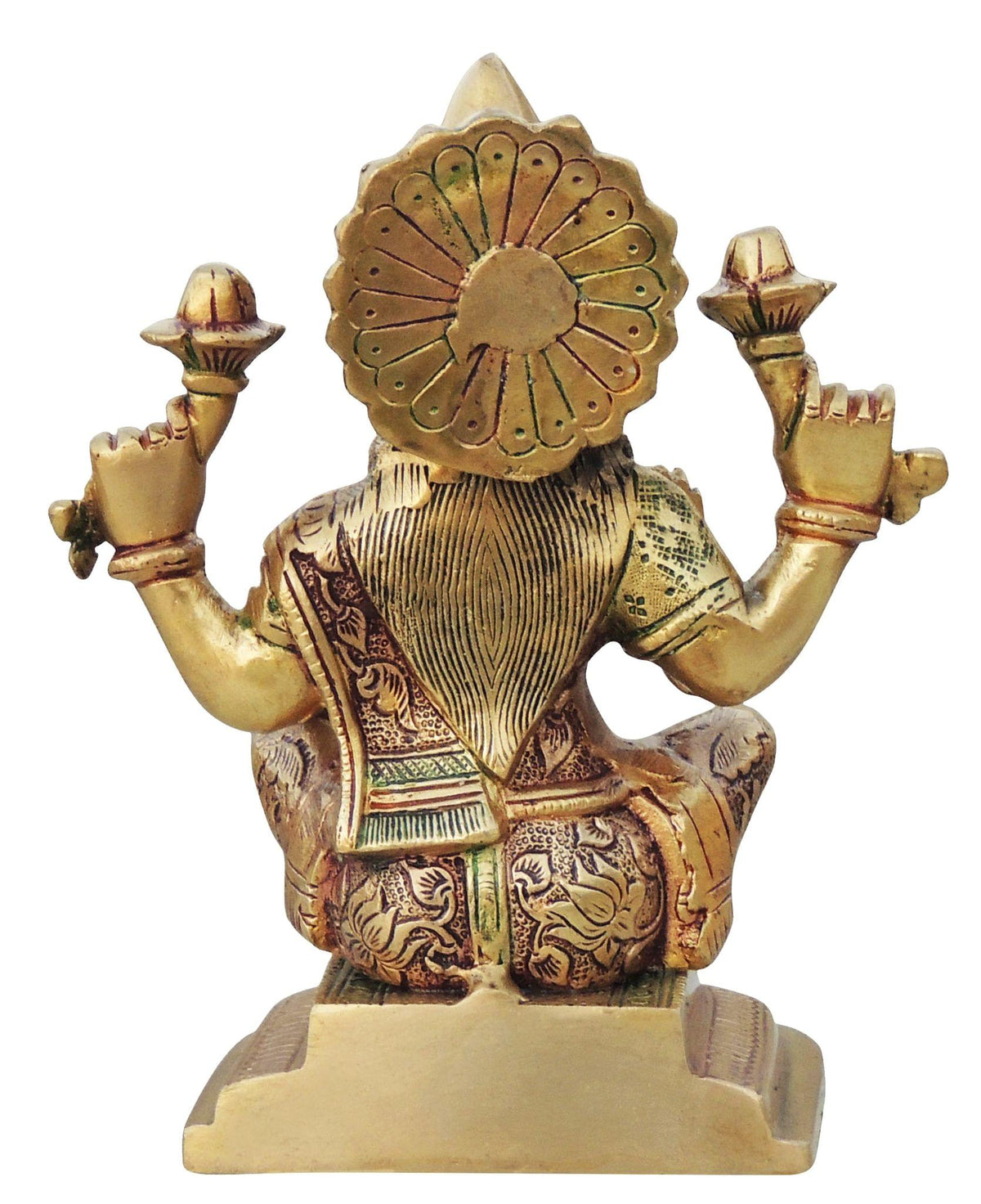 Brass Showpiece Laxmi Ji God Idol Statue - 4.4*3.5*7.5 inch (BS1063 L)