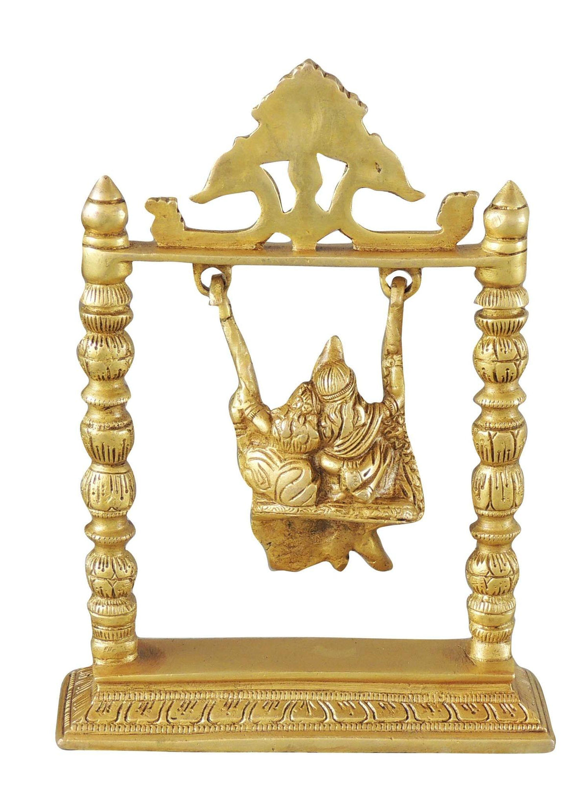 Brass Showpiece Radha Krishan Jhula God Idol Statue - 7.4*2.2*10 inch (BS1067 A)
