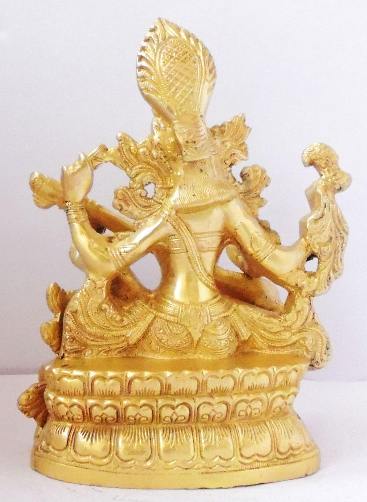 Brass Showpiece Saraswati Ji God Idol Statue -7.5*4.5*11.5 inch (BS1095 A)