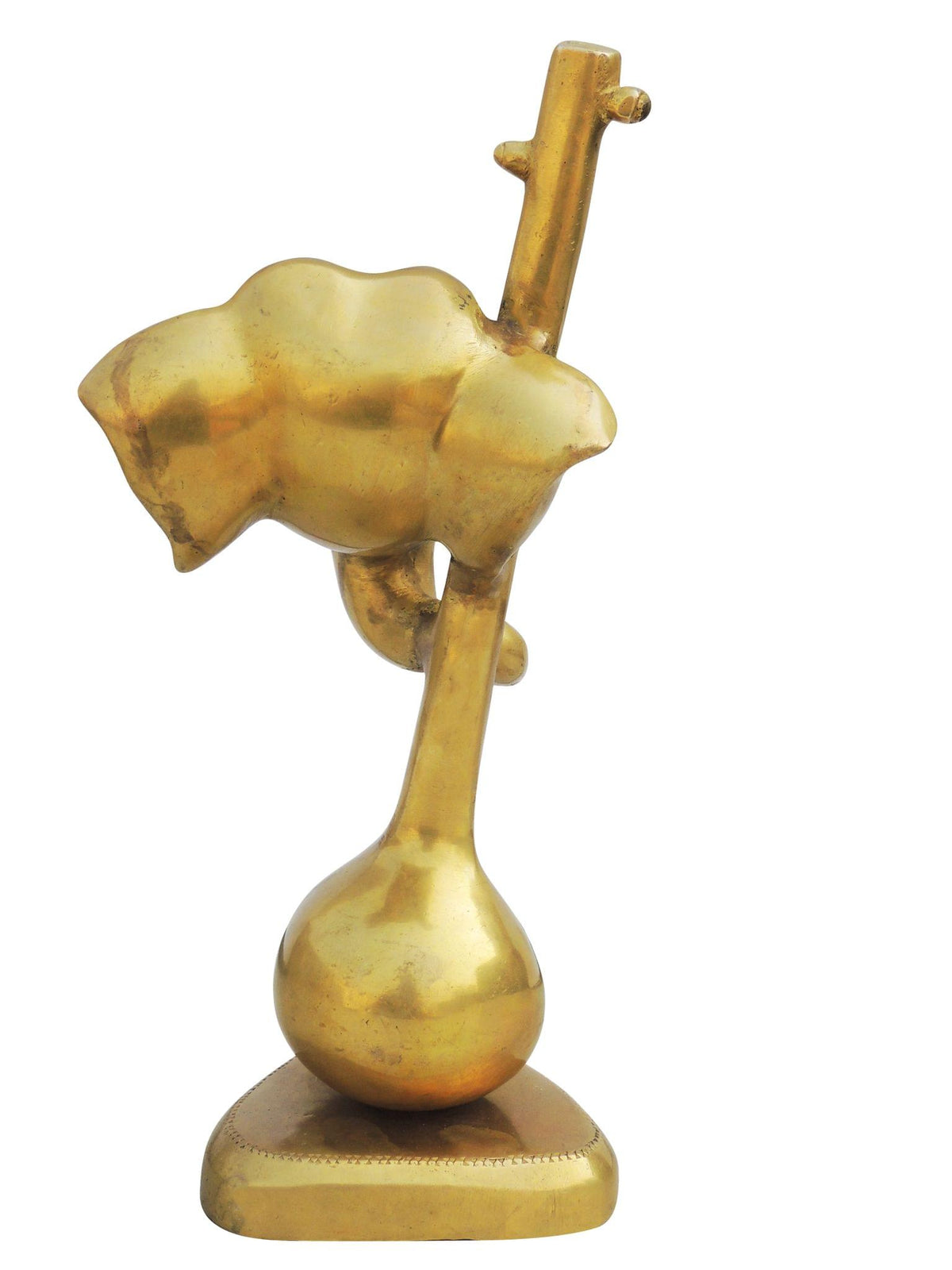 Brass Showpiece Guitar With Ganesh Statue - 11*7.5*8.5 Inch (BS1116 B)