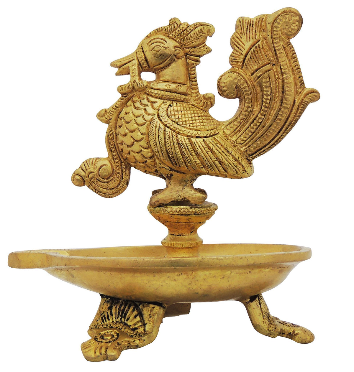 Brass Table Decor Oil Lamp, Bird Deepak - 4.7*4*5 Inch (BS1214 A)