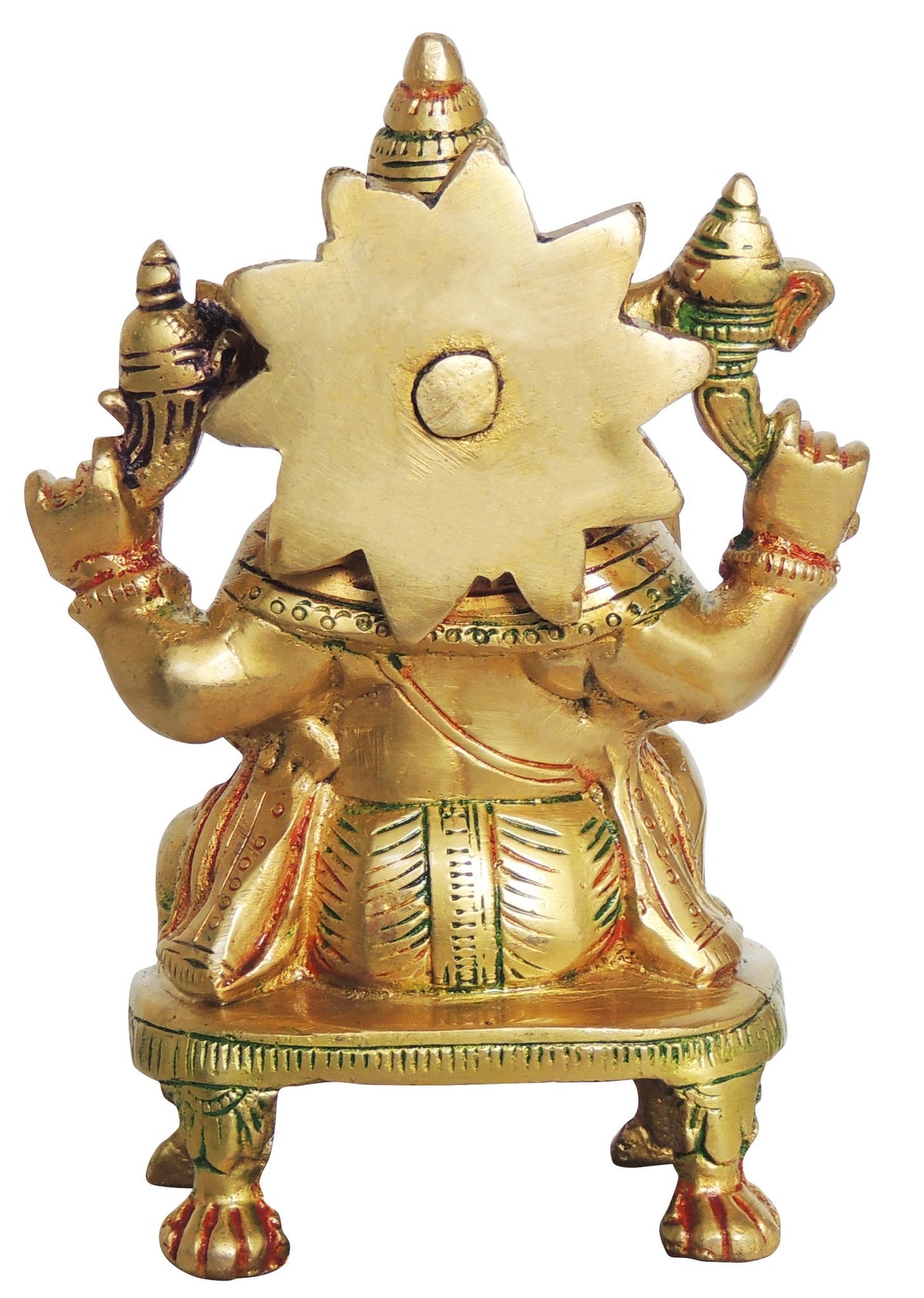 Brass Showpiece Ganesh Ji Statue - 3.6*2.5*5.6 inch (BS1245 G)