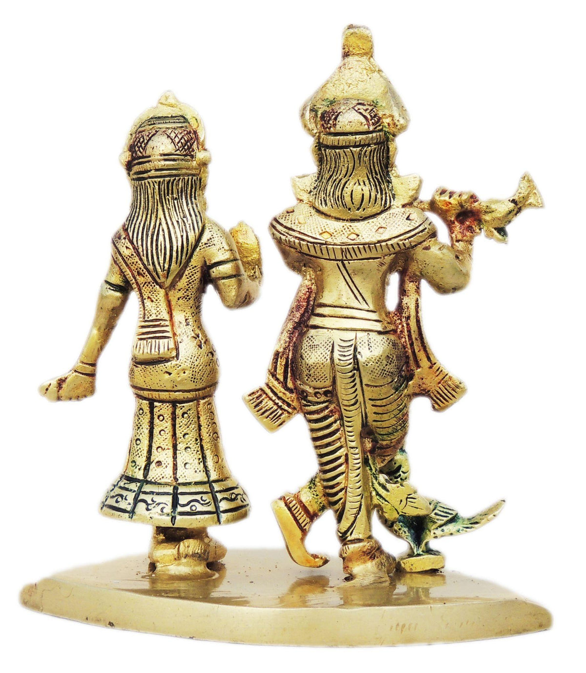 Brass Showpiece Radha Krishna Statue - 4.6*2.6*5.3 inch (BS1248 C)