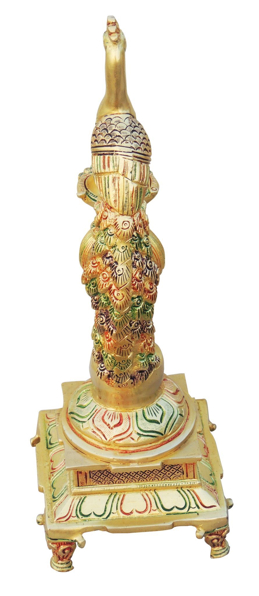 Brass Fancy Peacock Deepak - 6*4.5*11.5 inch (BS1255 C)