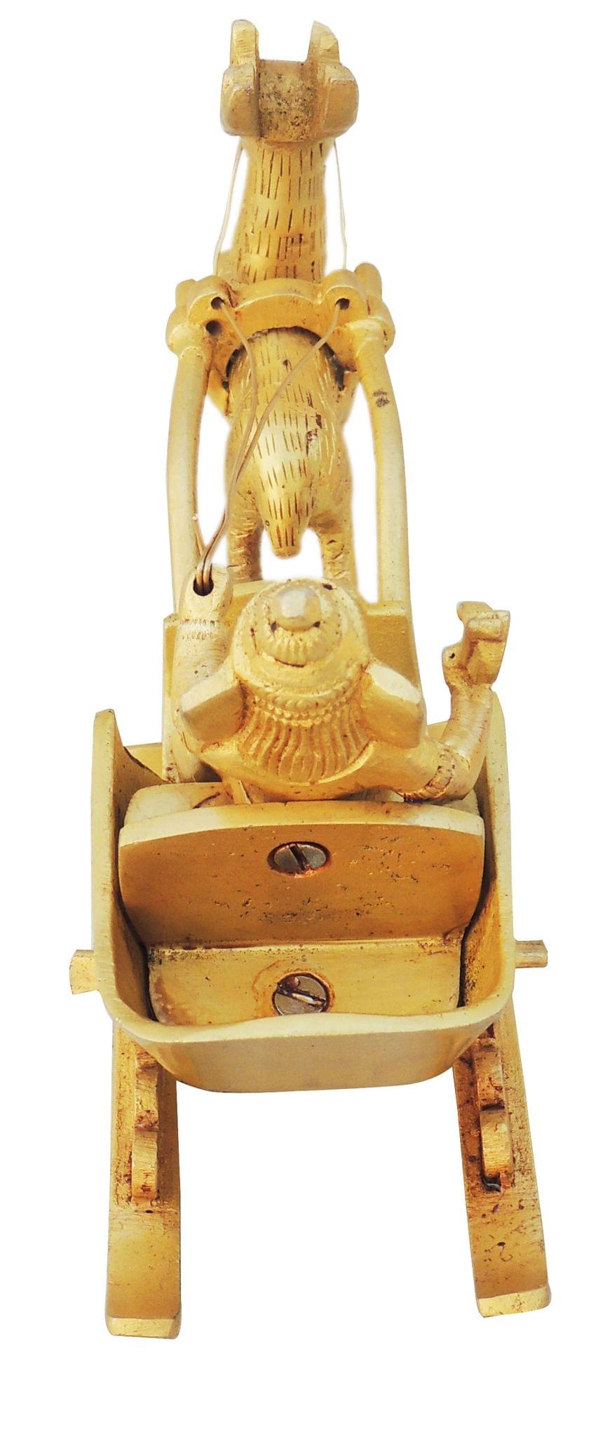 Brass Showpiece Ganesh Rath Statue - 7*2.5*4 inch (BS1260 A)