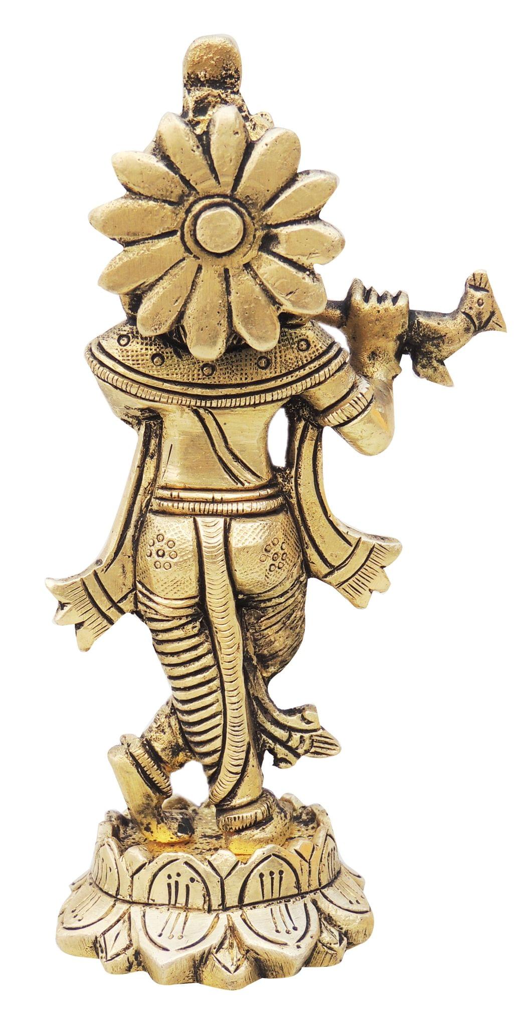 Brass Showpiece Krishna Statue - 3*2*5.2 Inch (BS1264 K)