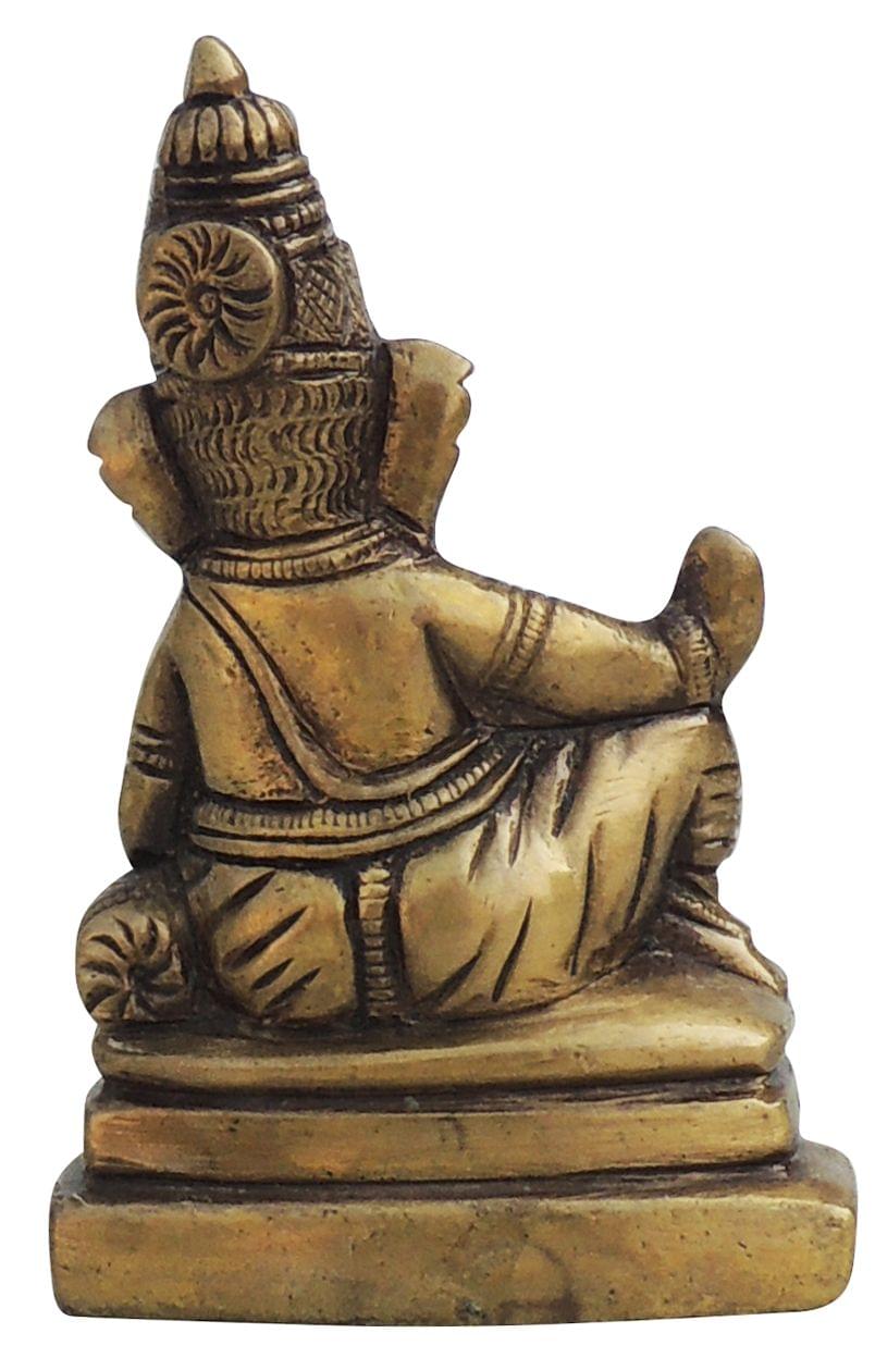 Brass Showpiece Ganesh Ji Statue - 2.2*1.2*3.5 Inch (BS1270 C)