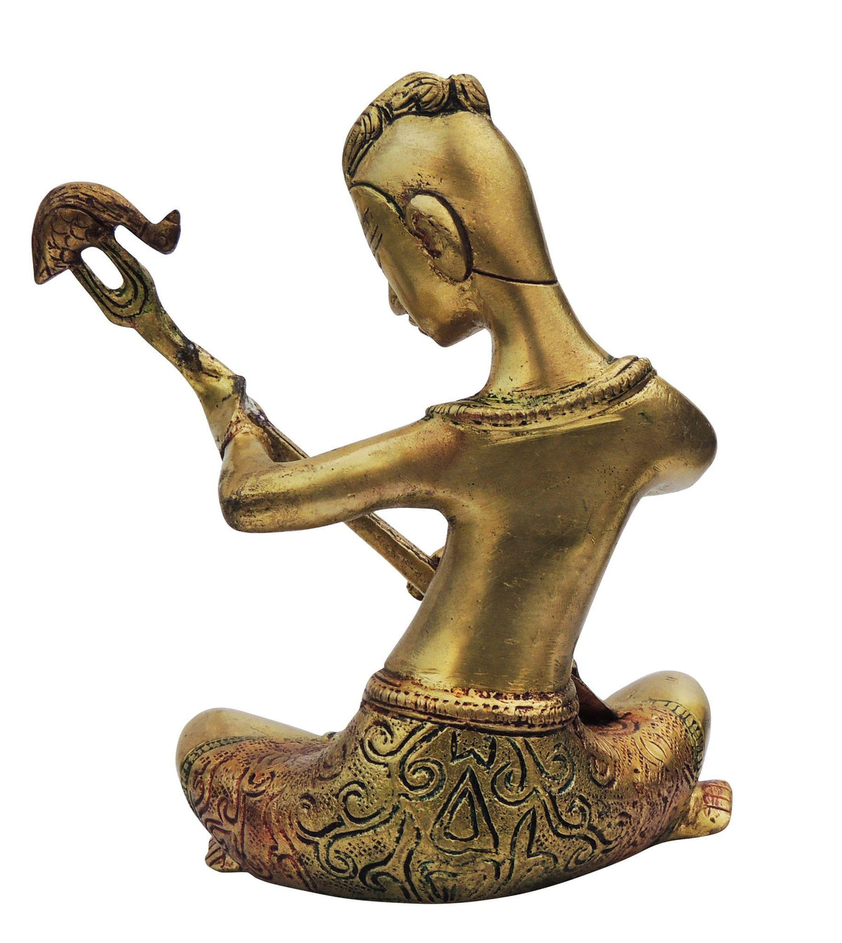Brass Showpiece Musical Set Male Statue - 4.5*2*6 Inch (BS1284 B)
