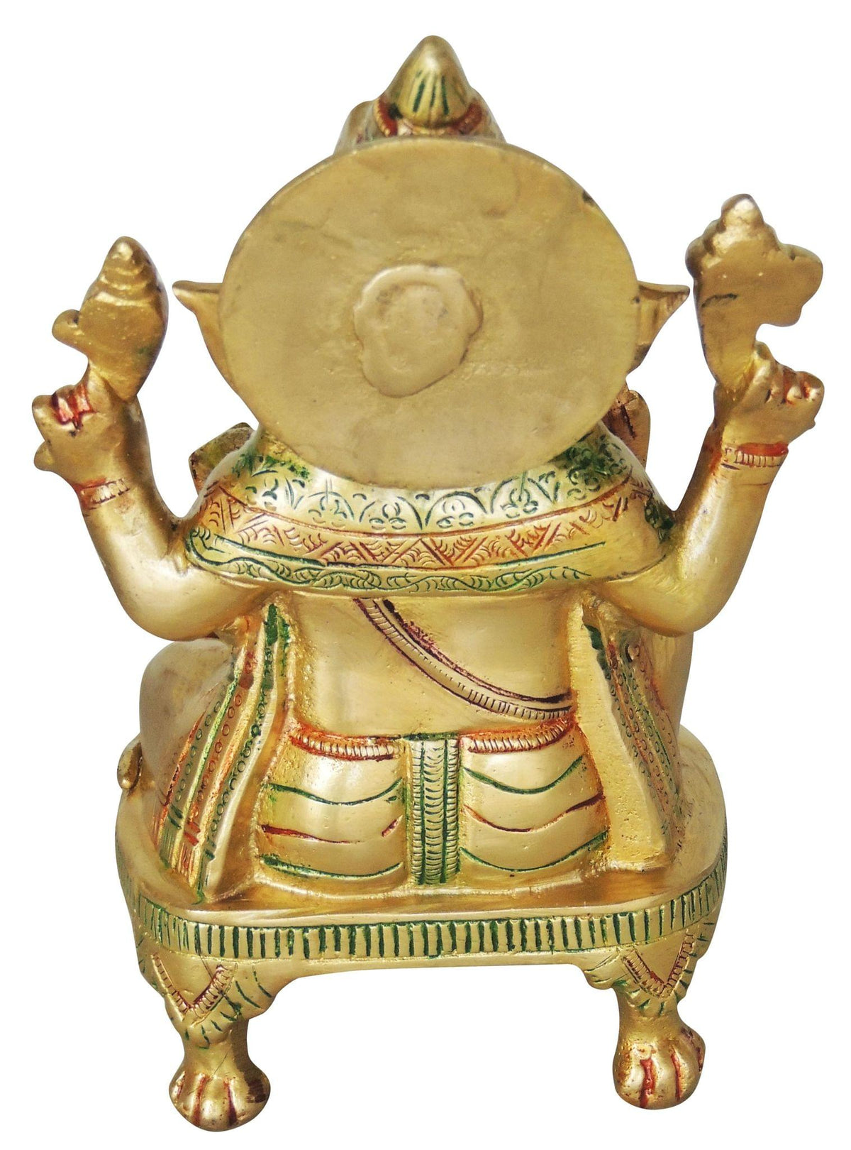 Brass Ganesh Chowki-5*3.5*9.5 (BS1285 G)