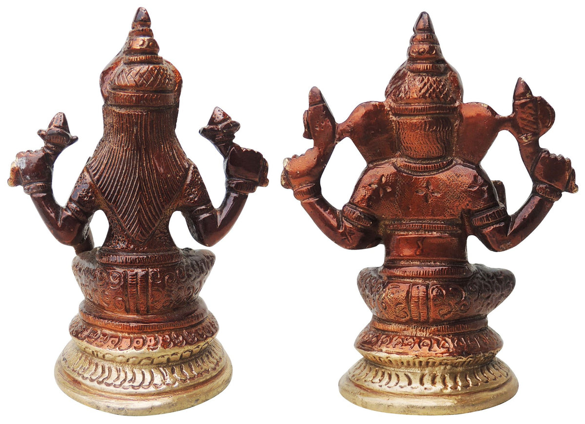 Brass Showpiece Laxmi Ganesh Pair God Idol Statue (BS1287)