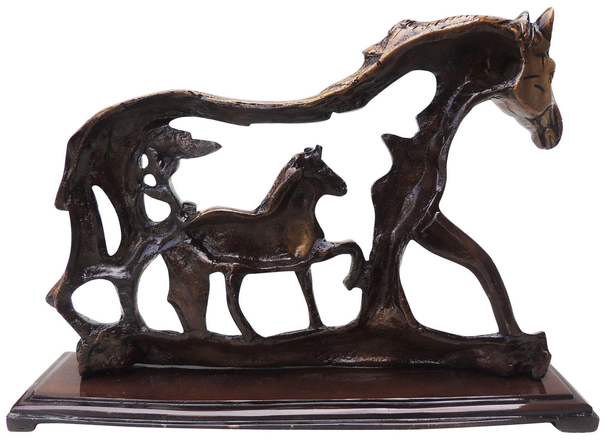 Brass Showpiece Horse Statue - 11.2*2.5*8 Inch (BS1306 C)
