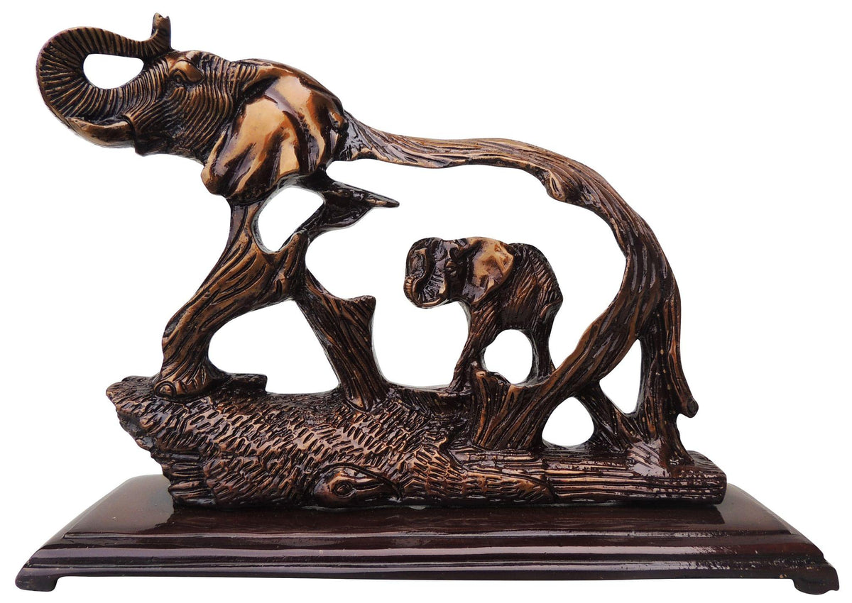 Brass Showpiece Elephant Statue - 9*2.5*6.6 Inch (BS1307 C)