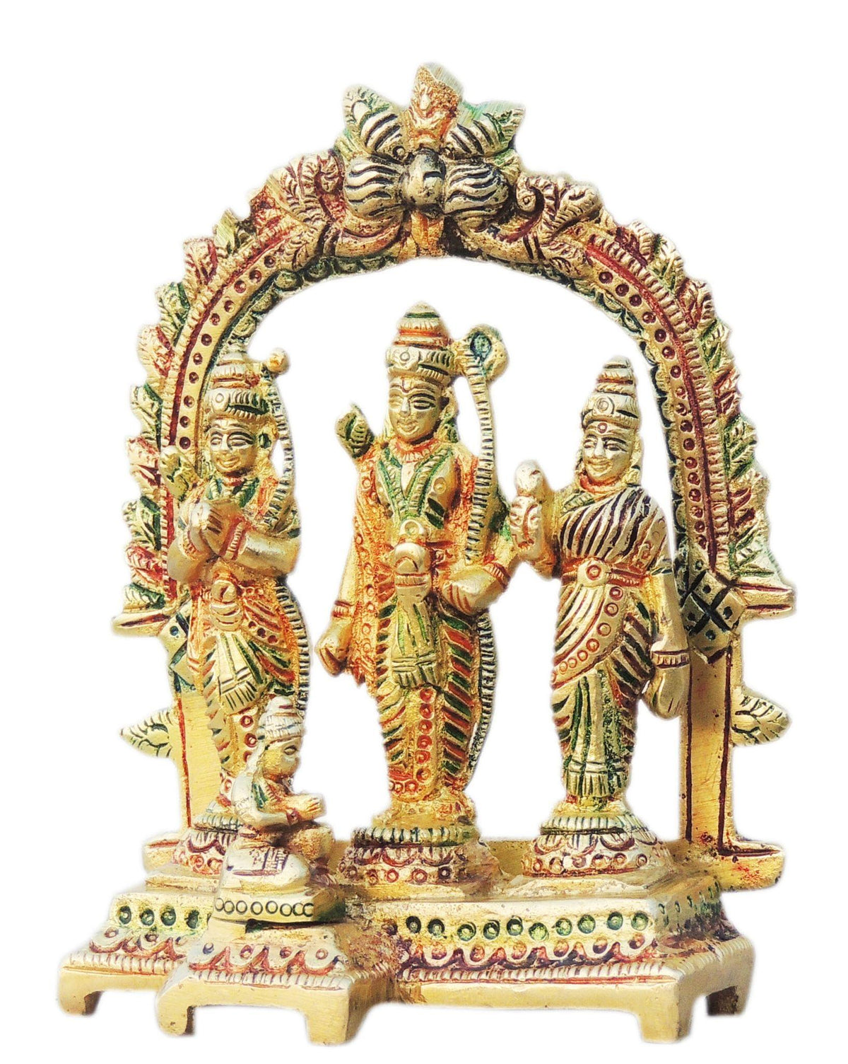 Brass Showpiece Ram Dharbar Statue - 7.5*3.3*7.3 Inch (BS884 C)