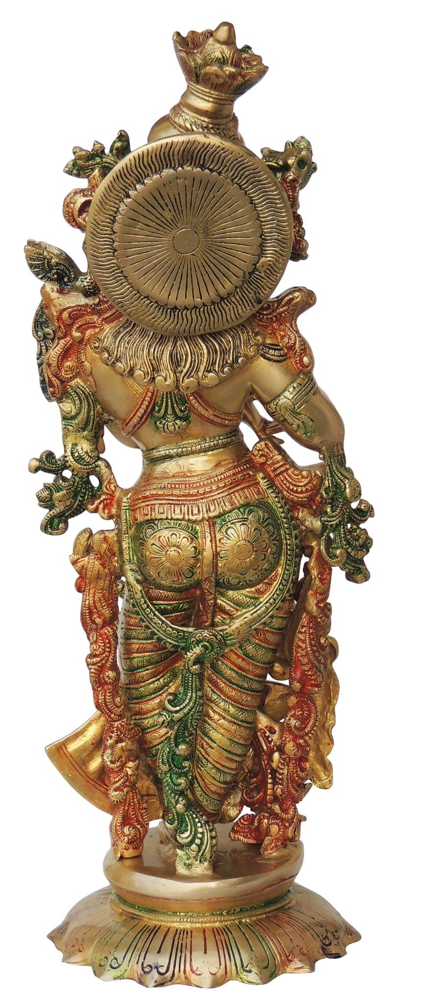 Brass Showpiece Radha Statue - 9*7.3*24.7 Inch (BS1379 R)