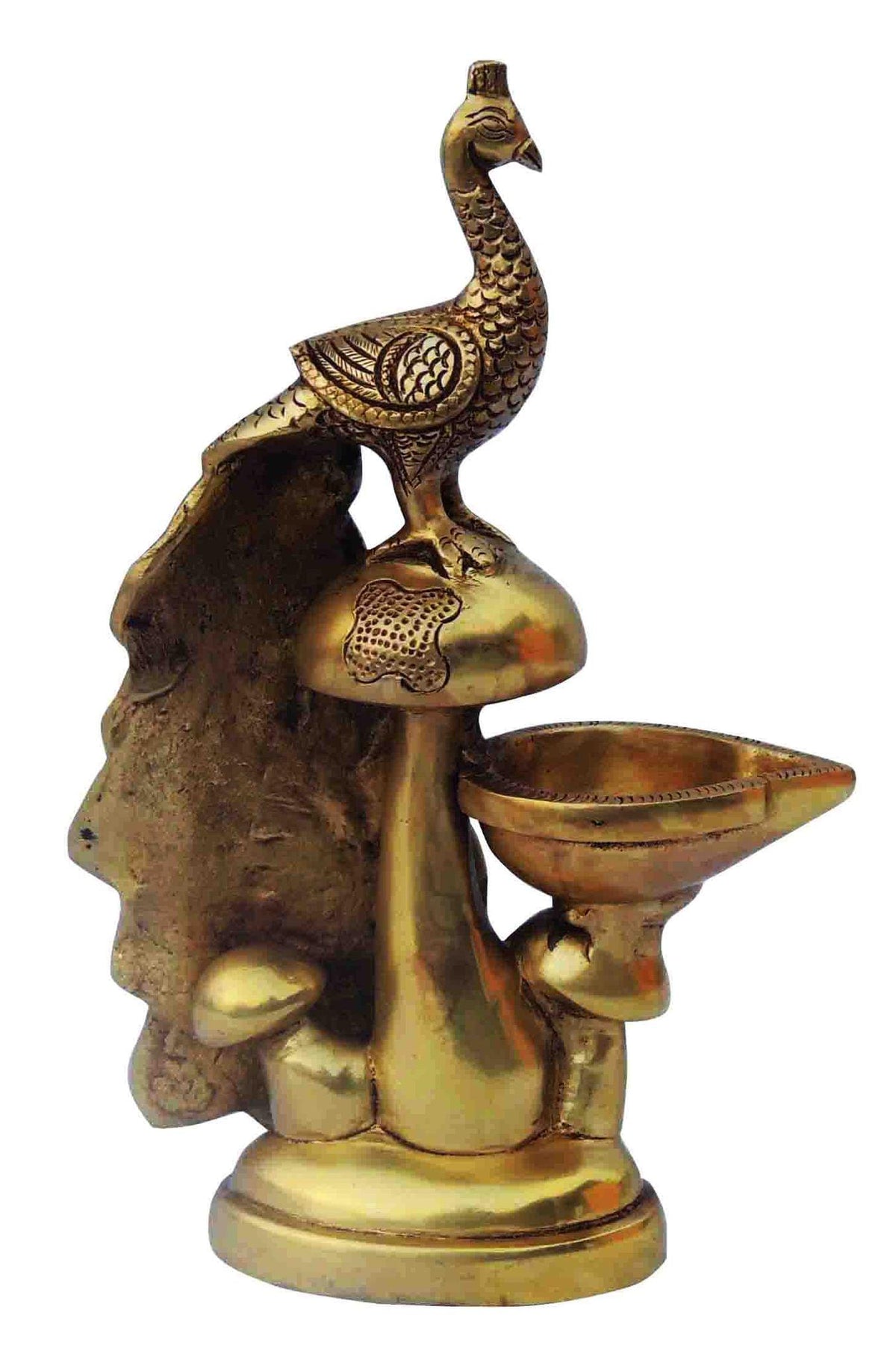 Brass Table Decor Oil Lamp, Deepak - 5.5*2.5*8.5 Inch (BS1390 E)