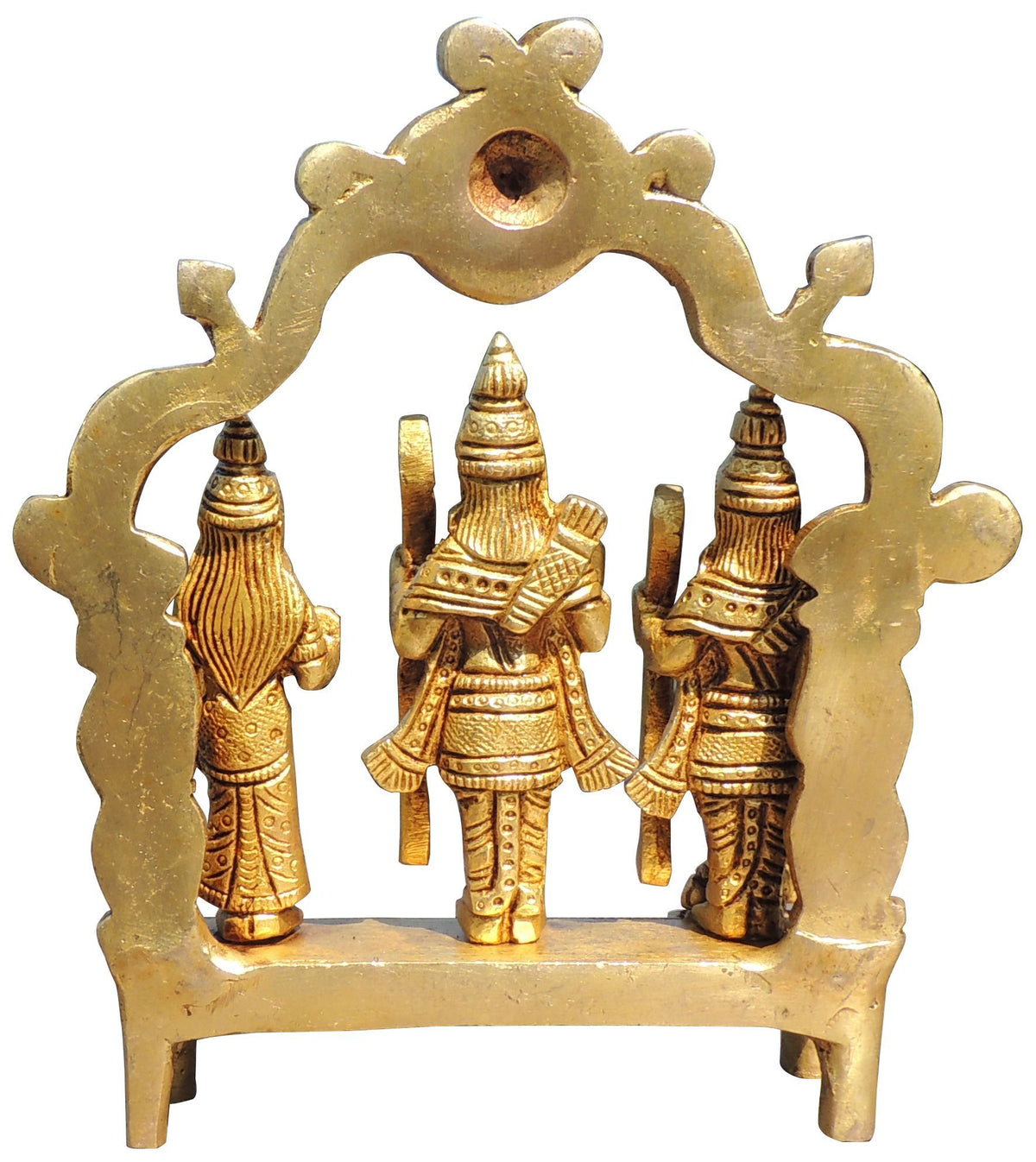 Brass Showpiece Ram Ji With Temple God Idol Statue - 5.5*3*7.5 Inch (BS1813 D)