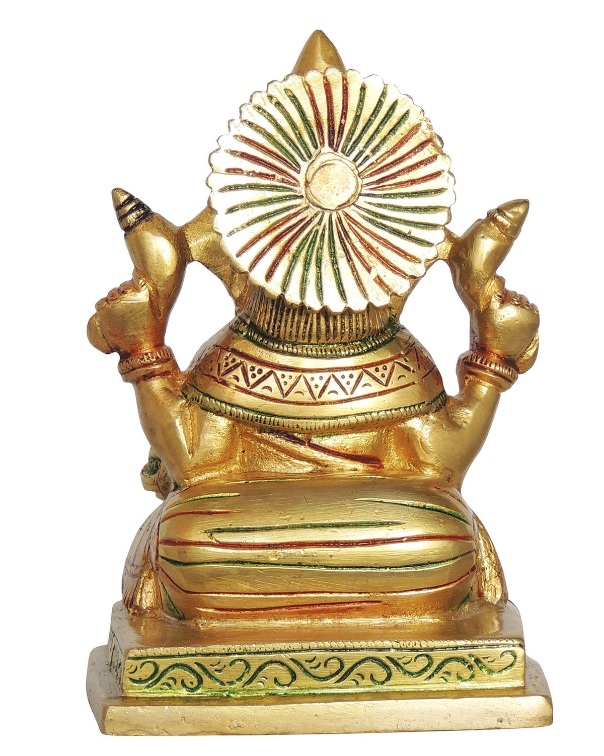 Brass Showpiece Ganesh Ji God Idol Statue - 4*3.2*5.5 Inch (BS1410 G)