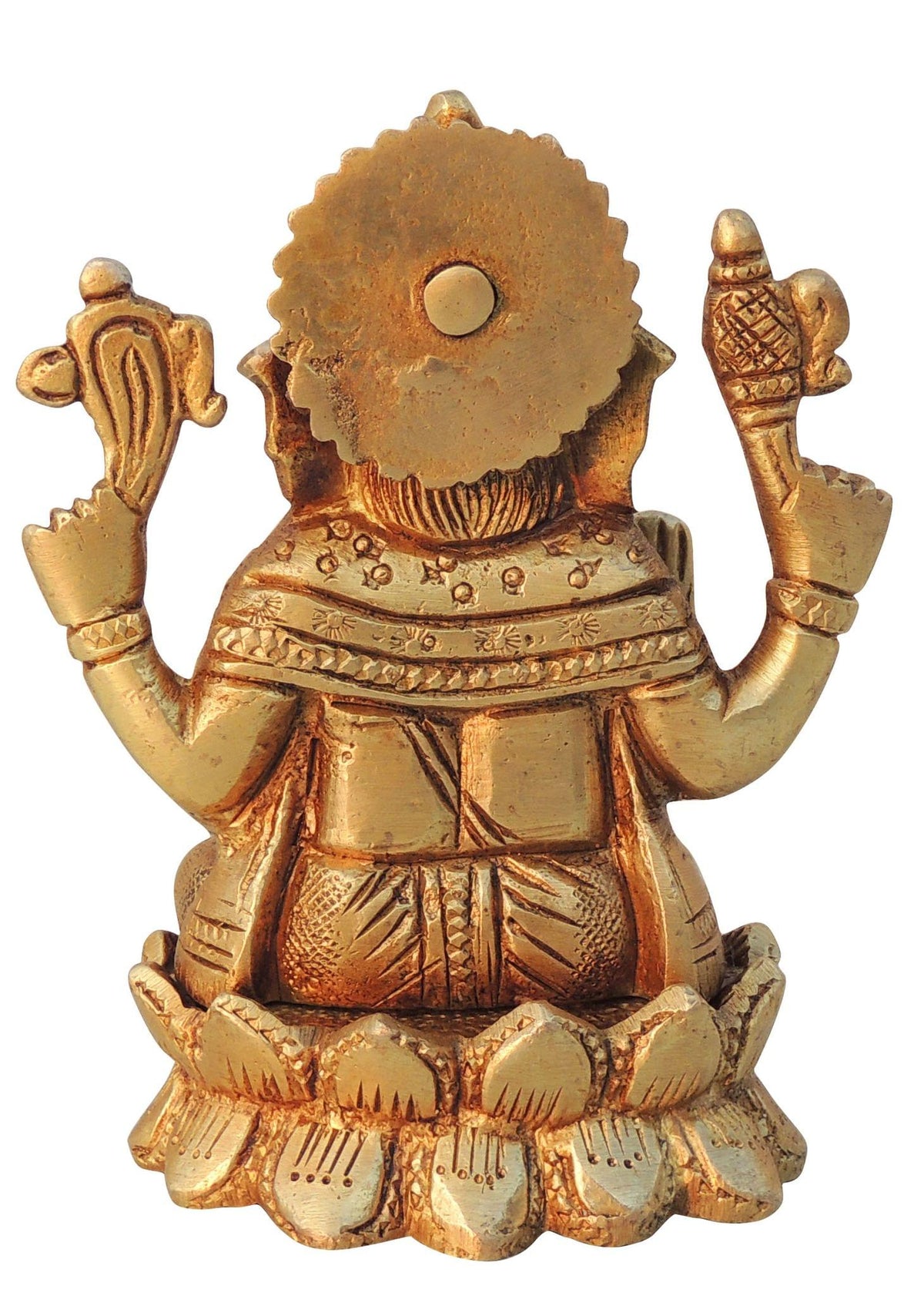 Brass Showpiece Ganesh Ji God Idol Statue - 3*2*4 Inch (BS1426 G)