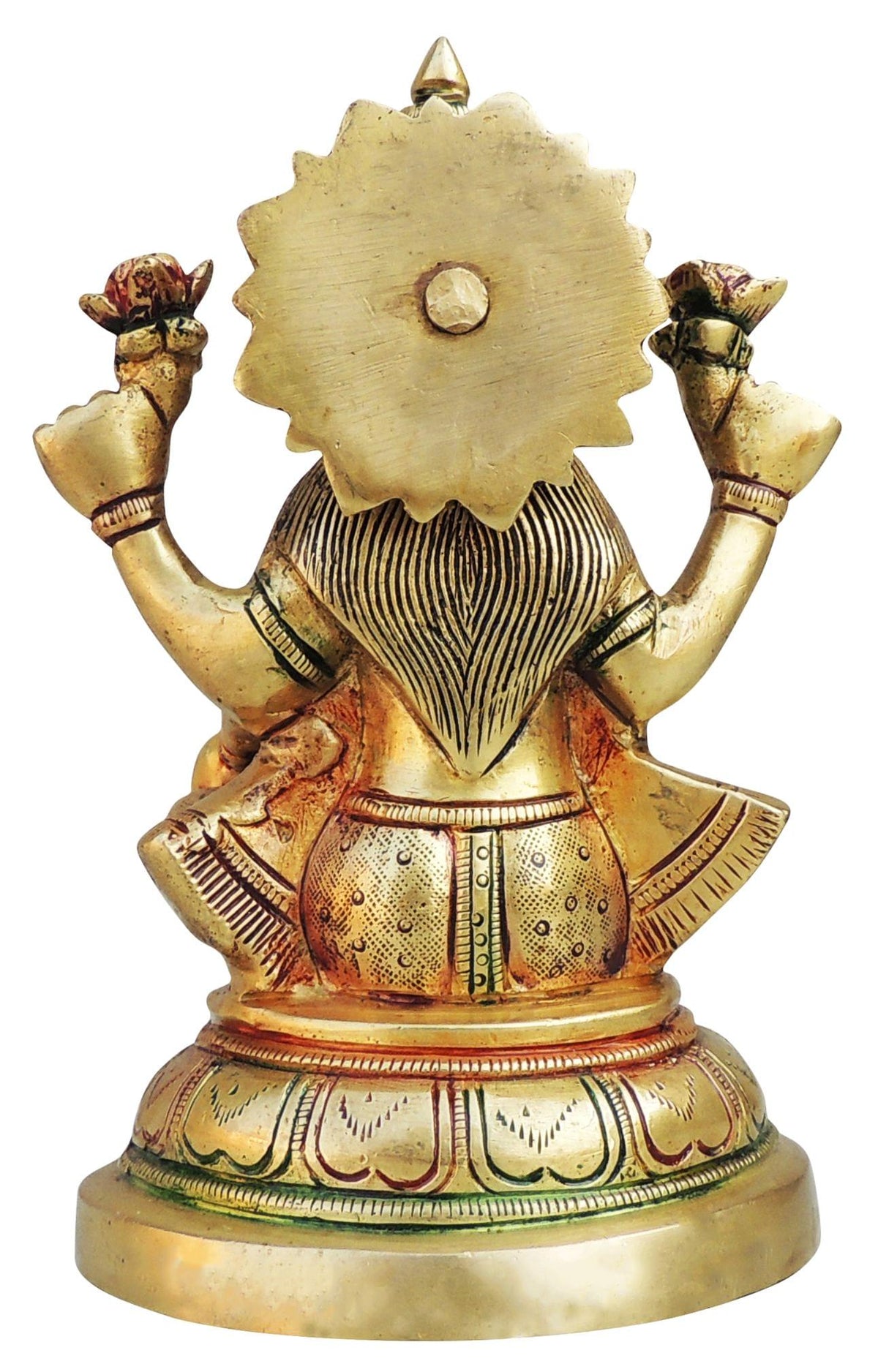 Brass Showpiece Laxmi Ji God Idol Statue - 4.5*4.5*6.5 Inch (BS1432 L)