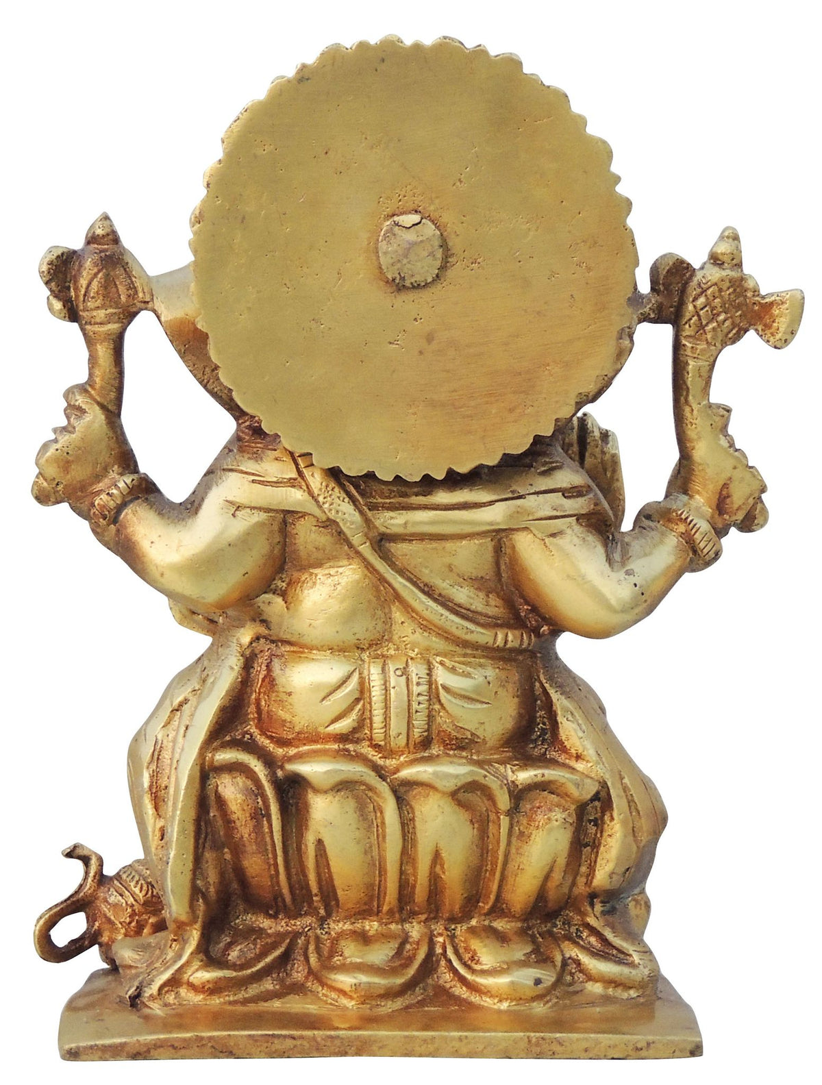 Brass Showpiece Ganesh Ji God Idol Statue - 5*2.6*6.5 Inch (BS1439 G)
