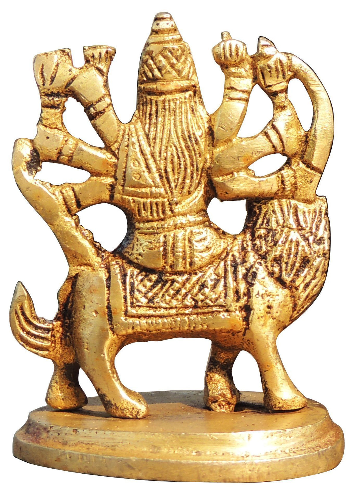 Brass Showpiece Durga Ji God Idol Statue - 2.2*1.7*3 Inch (BS1445 C)