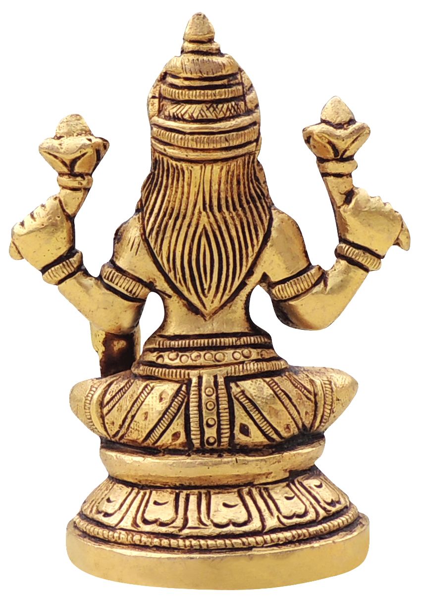Brass Showpiece Laxmi Ji God Idol Statue - 2.5*2*3.5 Inch (BS1461 L)