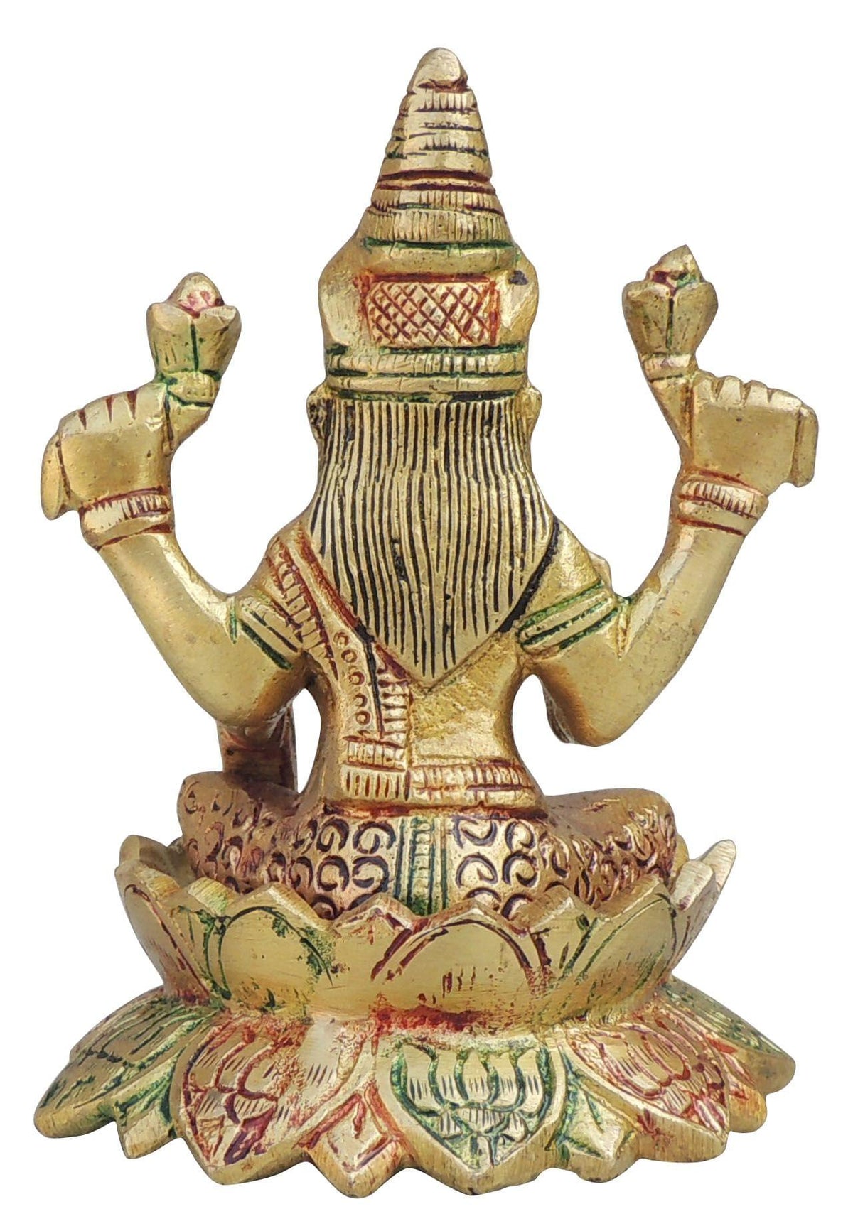 Brass Showpiece Laxmi Ji God Idol Statue - 3.6*3.5*5 Inch (BS1484 L)