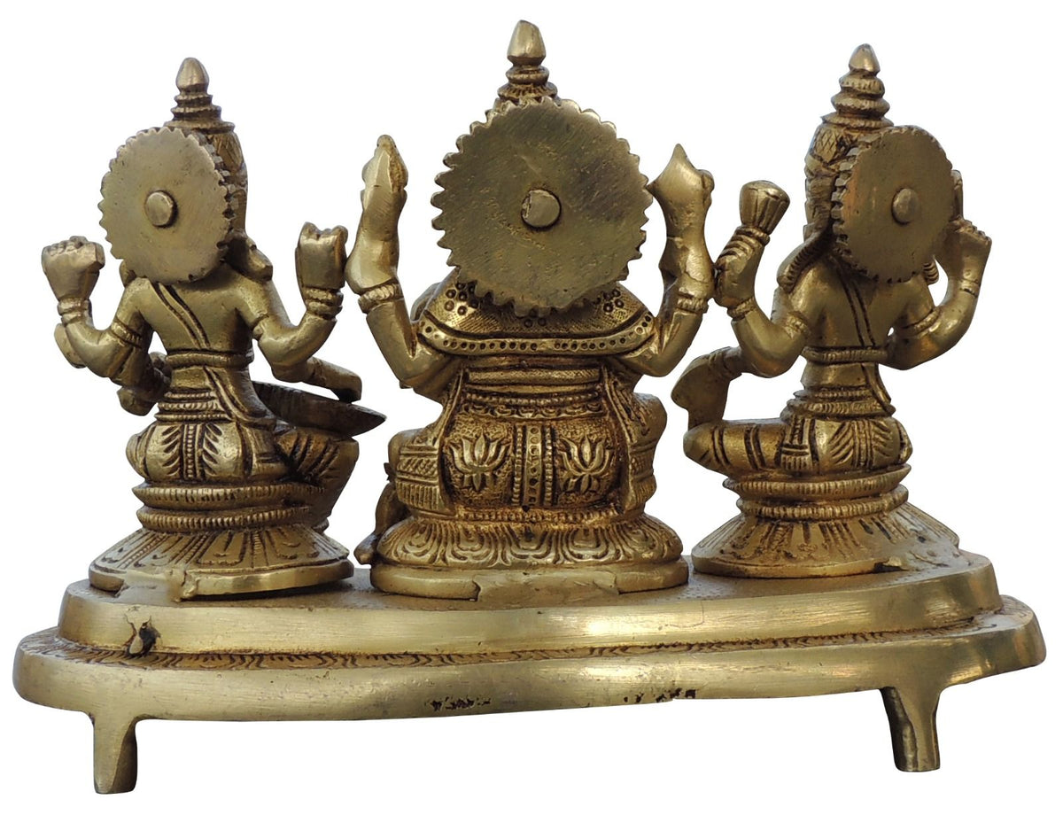Brass Showpiece LGS God Idol Statue - 9.5*4.5*6.2 Inch (BS1485 P)