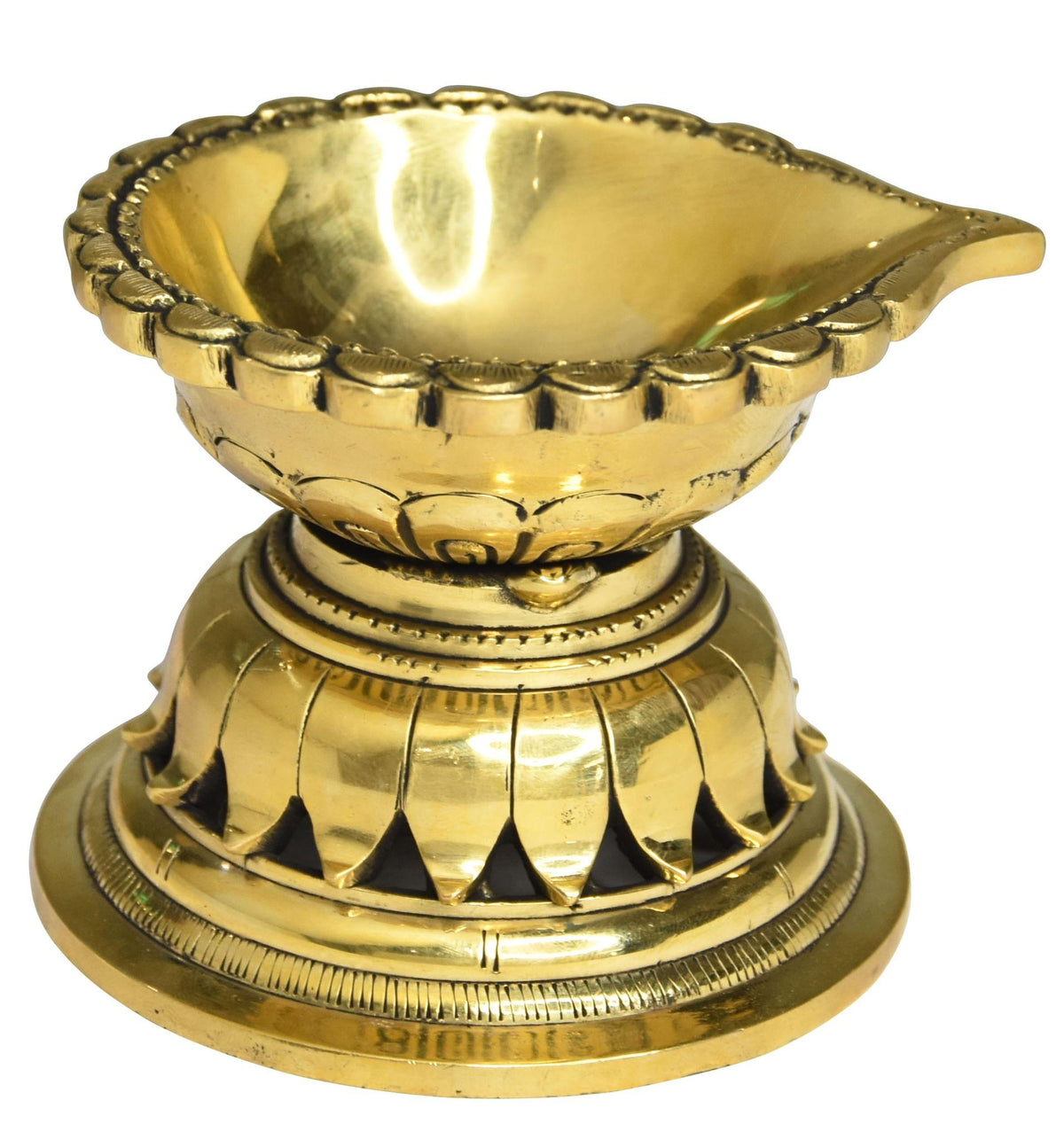 Brass Table Decor Stand Deepak, Oil Lamp - 4*4*3 Inch (BS1503 F)