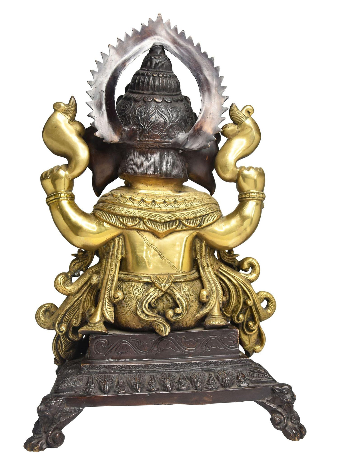 Brass Showpiece Ganesh Ji God Idol Statue - 14*11*18 Inch (BS1508 C)